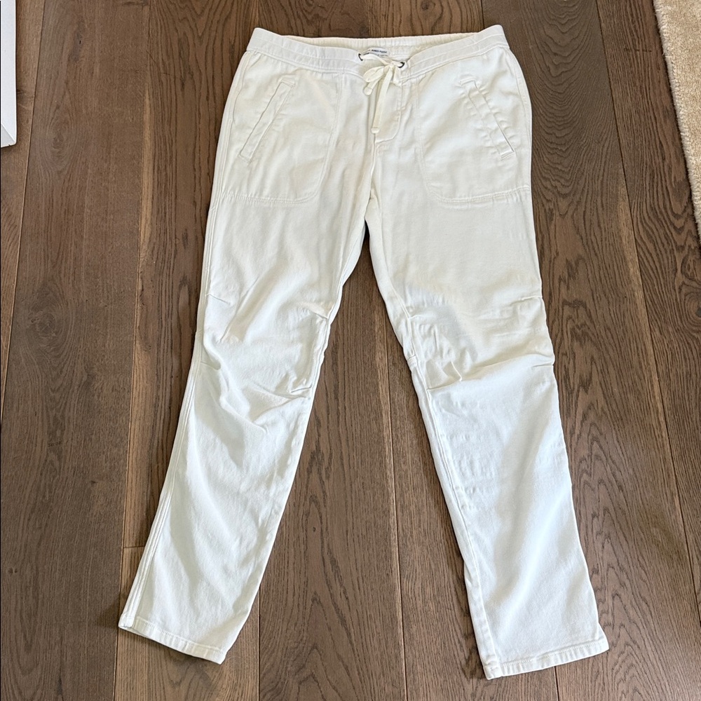 James Perse White Drawstring Utility Pants | Size 2